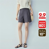 GIORDANO Women Shorts Warm Weather Shorts Moderate Thickness Shorts Regular Fit Shorts 13406333