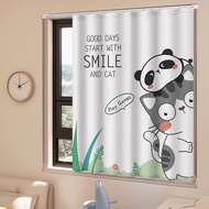 Sancengqcby Bathroom Perforation-Free Installation Waterproof Short Curtain Household Bedroom Balcon