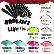 [SONONIA] 36 Pieces/  Gauges Stretching Kit Acrylic 14G-00G Expander Tapper Plugs Body Jewelry