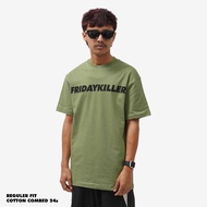 HIJAU KATUN MEN'S SHORT-SLEEVED COTTON T-SHIRT SAGE GREEN FRIDAY KILLER | CORE GREEN SAGE baju t shi