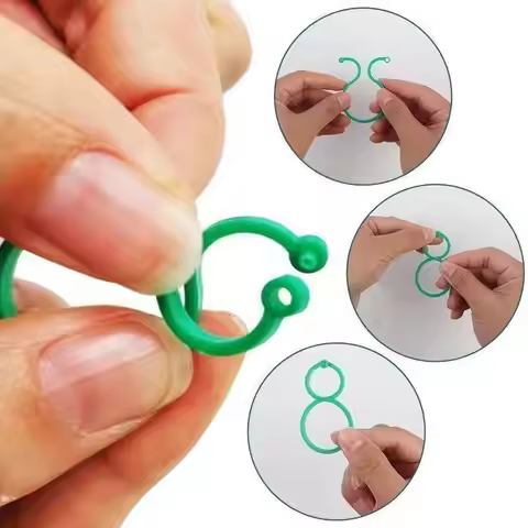 Plant Clips for Climbing Plants,Tomato Trellis Garden Vine Strapping Bundled Buckle Clips Plastic Tr