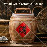 Ceramic Rice Jar Ceramic rice jar for household use with lid, sealed, moisture-proof, insect proof, 