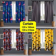 2 in 1 Modern Curtain Semi Blackout Langsir Tingkap Langsir Pintu Langsir Dapur Door Curtain Windows