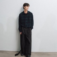 子的黑長褲 復古寬鬆直筒長褲