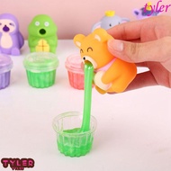 TYLER Vomitive Bear Squeeze Toy, Clear Slime Stretch Squeezing Unicorn Fidget Toys, Creative Cartoon Sloth Anti Stress Crystal Slime Toy Kids