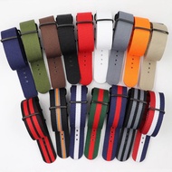 Nato Strap 18mm 20mm 22mm 24mm Nylon Universal Watch Band Waterproof Army Sport Wristband Belt Accessory Stainless Steel Buckle
