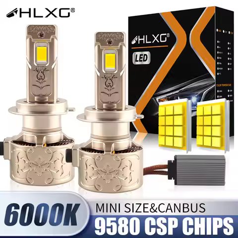 HLXG H7 H4 Led Headlight Canbus No Error K5C K6C H11 H1 H8 H9 9005 HB3 9006 HB4 9012 HIR2 Turbo 24PC