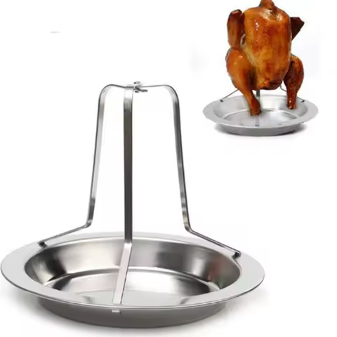 BBQ Chicken Holder Roast Chicken Holder Stainless Steel Stand Turkey Duck Roaster Rack BBQ Picnic Gr