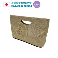 pouch（小型手包）、Remake product（改造产品）、Japanese kimono obi（日本和服带）、gold thread（金线）＋cow leather（牛皮）＋kimono f