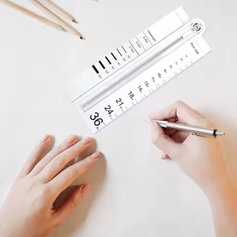 Multifunctional Geometric Ruler Geometric Drawing Template Measuring Tool for Office Architecture Su