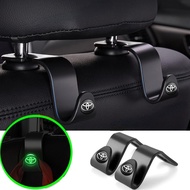 [ TOYOTA ] Luminous Car Hooks Seat Back Hooks Multifunctional Car Organizers Car Accessories for Toyota Vios Altis Camry Hilux Avanza Innova