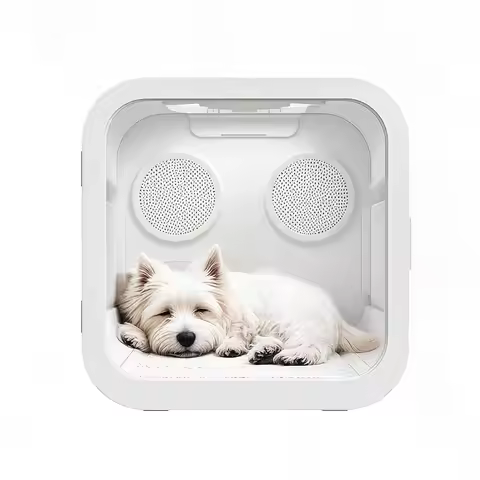 Quiet 360° Pet Dryer Box with Smart Temp Control & Soothing Window for Cats&Dogs, Custom