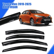 TOYOTA VIOS 2019 - 2025 RAIN VISOR WITH VIOS LOGO (2019 2020 2021 2022 2023 2024 2025)