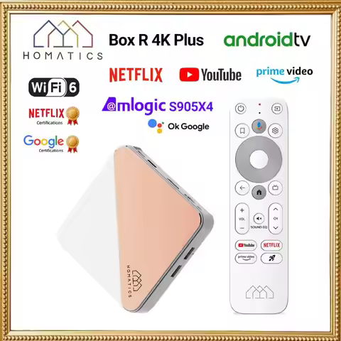 HOMATICS Box R 4K Plus TV Box AndroidTV 14 ATV Netflix Google Certified Amlogic S905X4 DTS Audio Dol