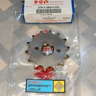 SUZUKI Genuine Parts, 27511-09G10-000 Front Gear SUZUKI Shogun FL 125 Original