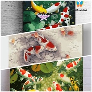 Coloring by numbers 40cm x 50cm of Fish, Nine Fishes Converging, Nine Fishes Assembly has been frame