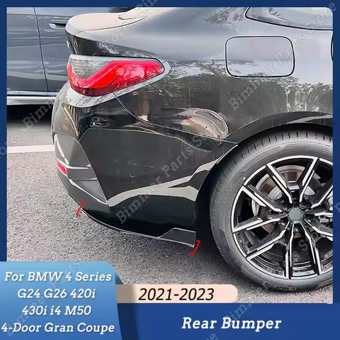 For BMW 4 Series G24 G26 420i 430i i4 M50 4-Door Gran Coupe 2021-2023 ABS Rear Side Bumper Spoiler P