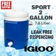 IGLOO Sport 2 Gallon Cooler Jug with angled spigot ( Original, 7.57 Liter Volume, extended ice retention )