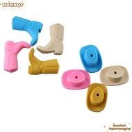 HUHNOT Cartoon Cowboy Boots Decor, Mix color Silicone Cowboy Boots Beads, Necklaces Cowboy Hat Beads