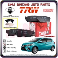 Perodua Myvi New D20N Front Brake Pads  Disc Brake Pad TRW (2018-2022)