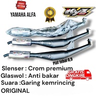 HITAM Yamaha AlfaKyx Standard Racing Exhaust Black Belly Ala Ahm