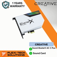 Flexi tech Creative Sound BlasterX AE-5 Plus Pure Edition Hi-res PCI-e Gaming Sound Card & DAC