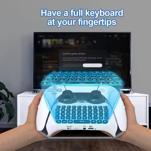 For PS5 Accessories PS5 DualSense Controller Wireless Qwerty Keyboard PS5 External Bluetooth Gaming 