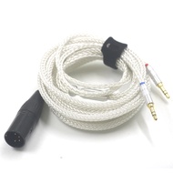 16 Cores OCC Pure Silver 2x 3.5mm Headphones Upgrade Cable for Hifiman Arya HE1000se HE6se HE4xx Den