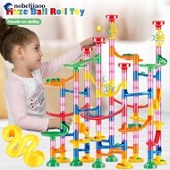 NOBELJIAOO DIY Construction Marble Run Race Track Building Blocks Kids 3D Maze Ball Roll Toys Childr