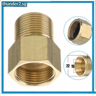 【1.14】 M22 15mm Male Thread To M22 14mm Female Metric Adapter Pressure Washer Brass