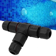 Junction Box 3 Way Cable Connector  Waterproof 3 Way Wire Connector 4 Core Nickel Plated Terminal fo