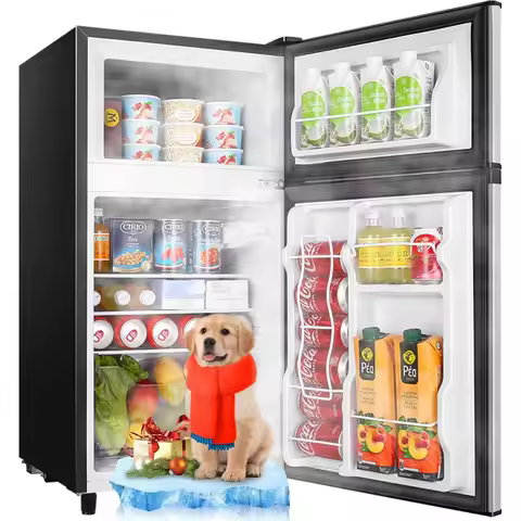 3.5 Cu.Ft Compact Mini Fridge with Freezer for Office Dorm or Apartment Freestanding Small Refrigera