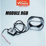 AYOTO 3D LED Projector Shroud 2.5 Inch Crystal RGB Bluetooth APP Control 12V Motorcycle Scooter