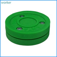 Wor* Training Hockey Puck Replacement Green Biscuit Ice Hockey Puck for Street Hockey Stickhandling 