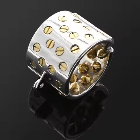Carrie Teeth Stainless Steel Thorn Scrotal Ring Testicular Ring Pendant Bonder Chastity Lock Chastit