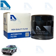 กรองน้ำมันเครื่อง Toyota โตโยต้า Hilux Tiger D4D By D Filter (ไส้กรองน้ำมันเครื่องรถยนต์)