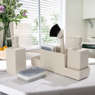 [Simple] Kitchen Soap Dispenser Soap Lotion Holder Sanitizer Dispenser Shower Gel Shampoo Holder Dispenser with Brush