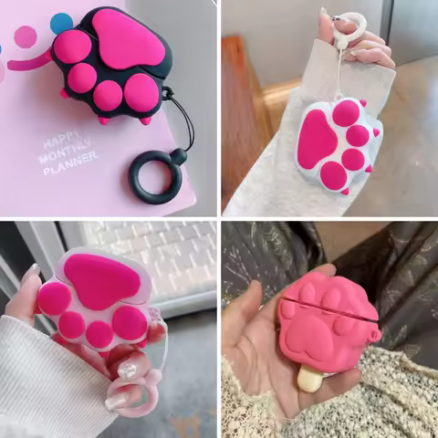 Earphone Case For Samsung Bud 3 Pro Buds 3pro FE Cute Cartoon 3D Cat Paw Ice cream Wireless Bluetoot