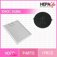 UNO 1090C SS / BK Compatible Cooker Hood Carbon filter &amp; Grease Filter - Hepalife