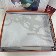 Hermes 愛馬仕盛裝馬鞍羊毛毯135×170cm 閒置未使用