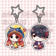 Game KeyChain Women Brawl Stars Key Chain for Men Edgar Jessie Key Ring Acrylic Pendant Cosplay Girl