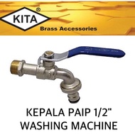 Kepala Paip Mesin Basuh tembaga 1/2” Washing machine tap brass 1/2”