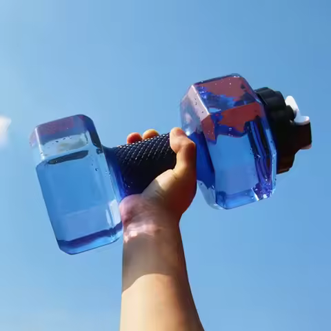 2.2L Dumbbell Shaped Kettle Sport Water Bottle Fitness Cycling Water Bottle Creative Summer Water Dr