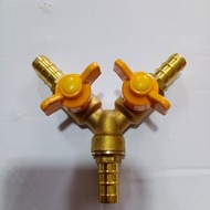 regulator gas / regulator kompor gas / segitiga / cabang selang gas buat 1 regulator 2 kompor