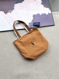 全新Polo Ralph Lauren 雙面刺繡帆布托特包美式通勤大容量Tote Bag Polo Ralph Lauren袋 Polo Ralph Lauren bag