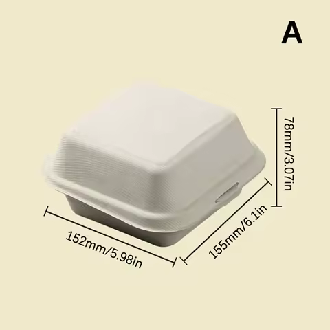 10pcs Food Containers Baking Dessert Cake Bowl Packaging Burger Snack Boxes Microwavable Home Lunchb