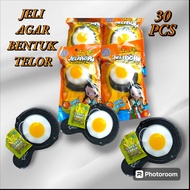 Jelly Agar 30 Pcs Bentuk Telor Ceplok - Jelly dengan serbuk Rasa buah