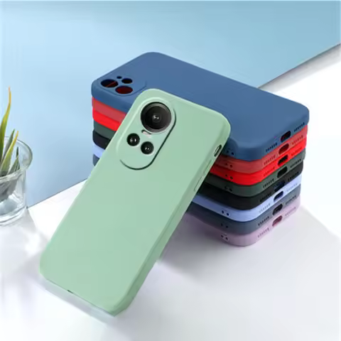 Case for Oppo Reno 10 5g Liquid Silicone Bumper Shockproof TPU Soft Phone Cover for OPPO Reno10 5G P