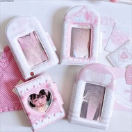 CLEIGHTEEN8H Mini Photo Album, PP Sweet Photocard Binder Album, 3 Inch 32 Pockets Kpop Photo Card Bo