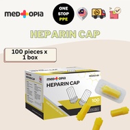 [OneStopPPE] Sterile Heparin Cap Yellow Instopper - 100 pieces